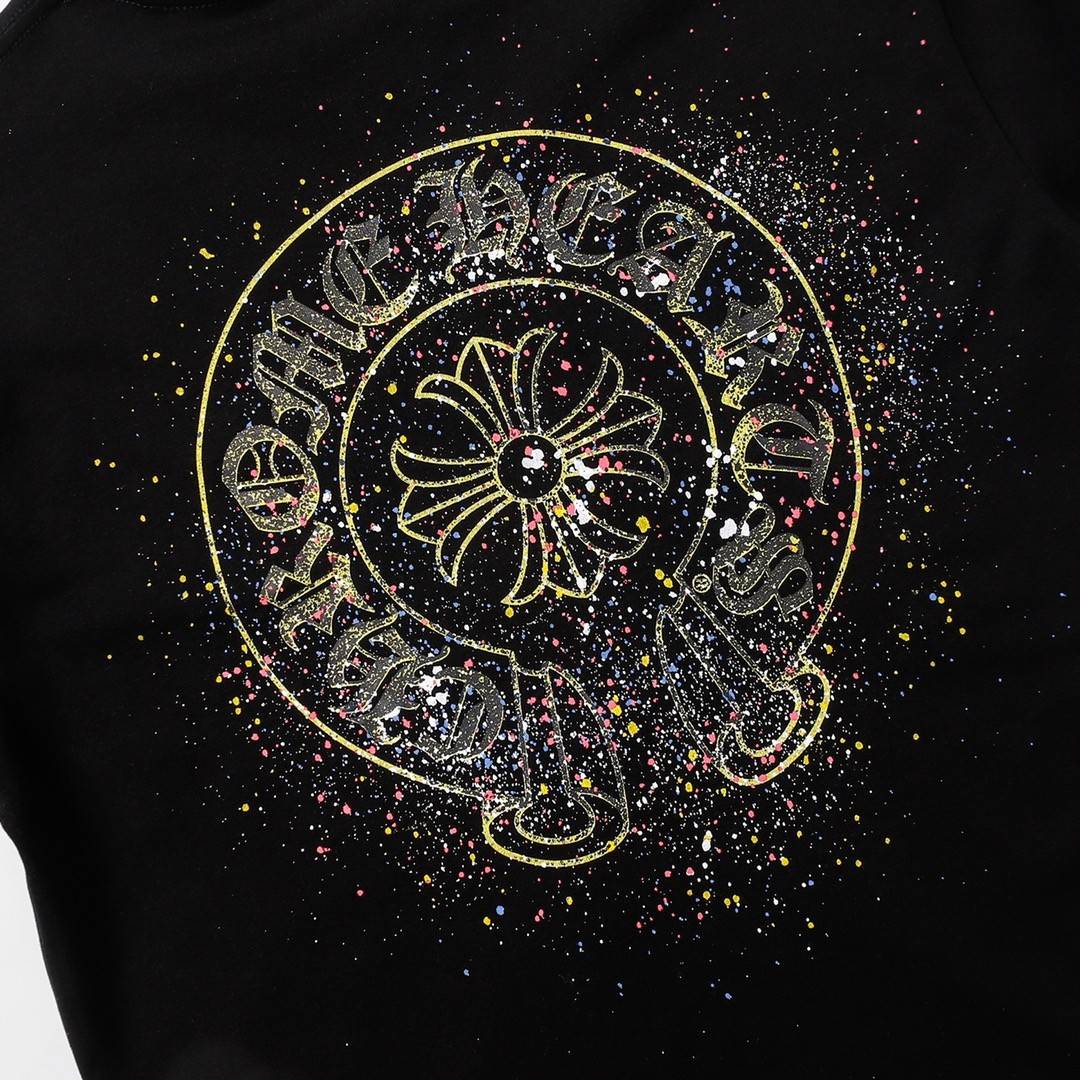 Ch*0me He**ts heart splashed ink sanskrit horseshoe t-shirtarts