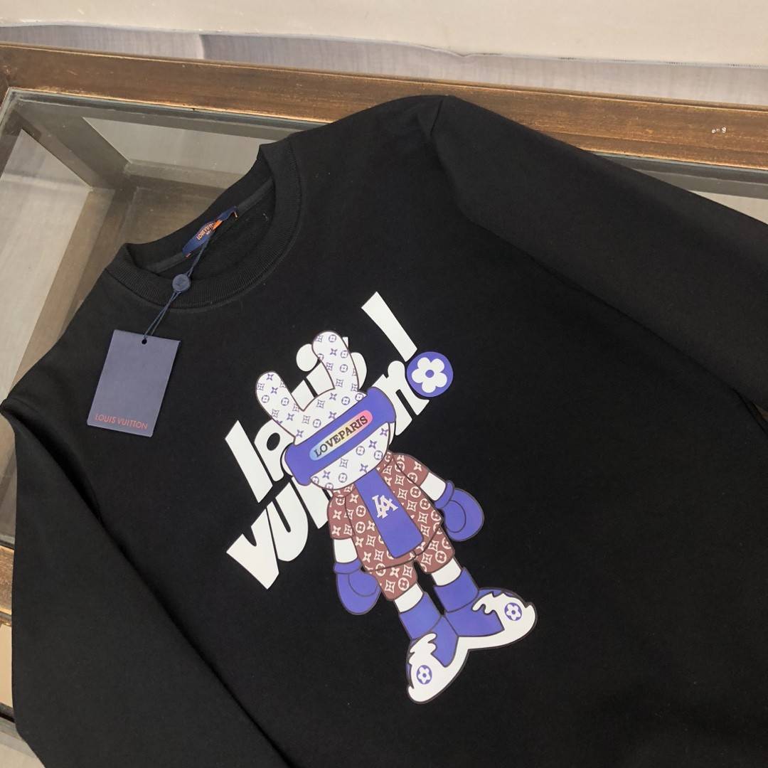 Louis Vuitton 2023 new autumn and winter couples style round neck sweatshirt