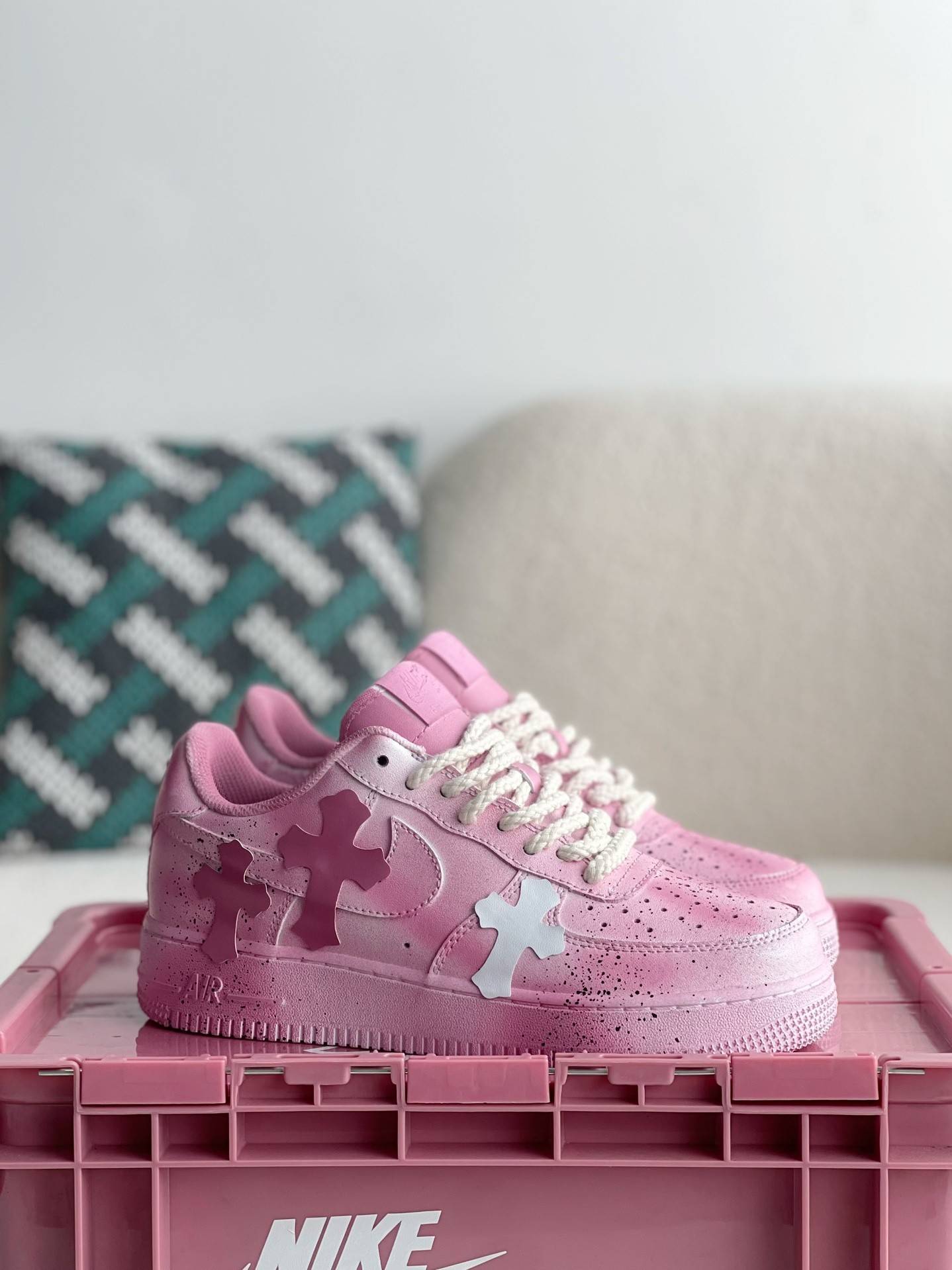 Ch*0me He**ts x nike air force 1 sneakers