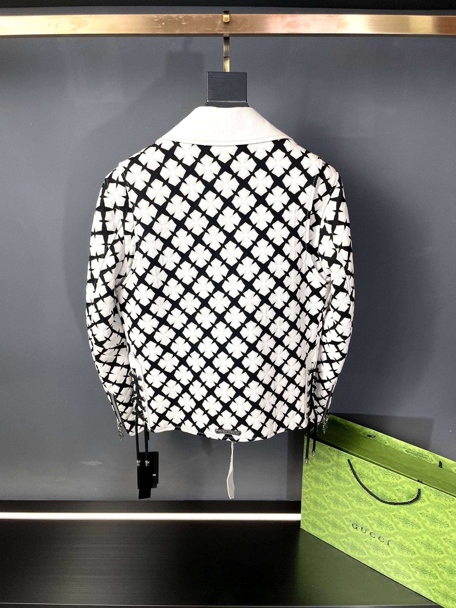 Ch*0me He**ts paris fashion week catwalk style leather jacket