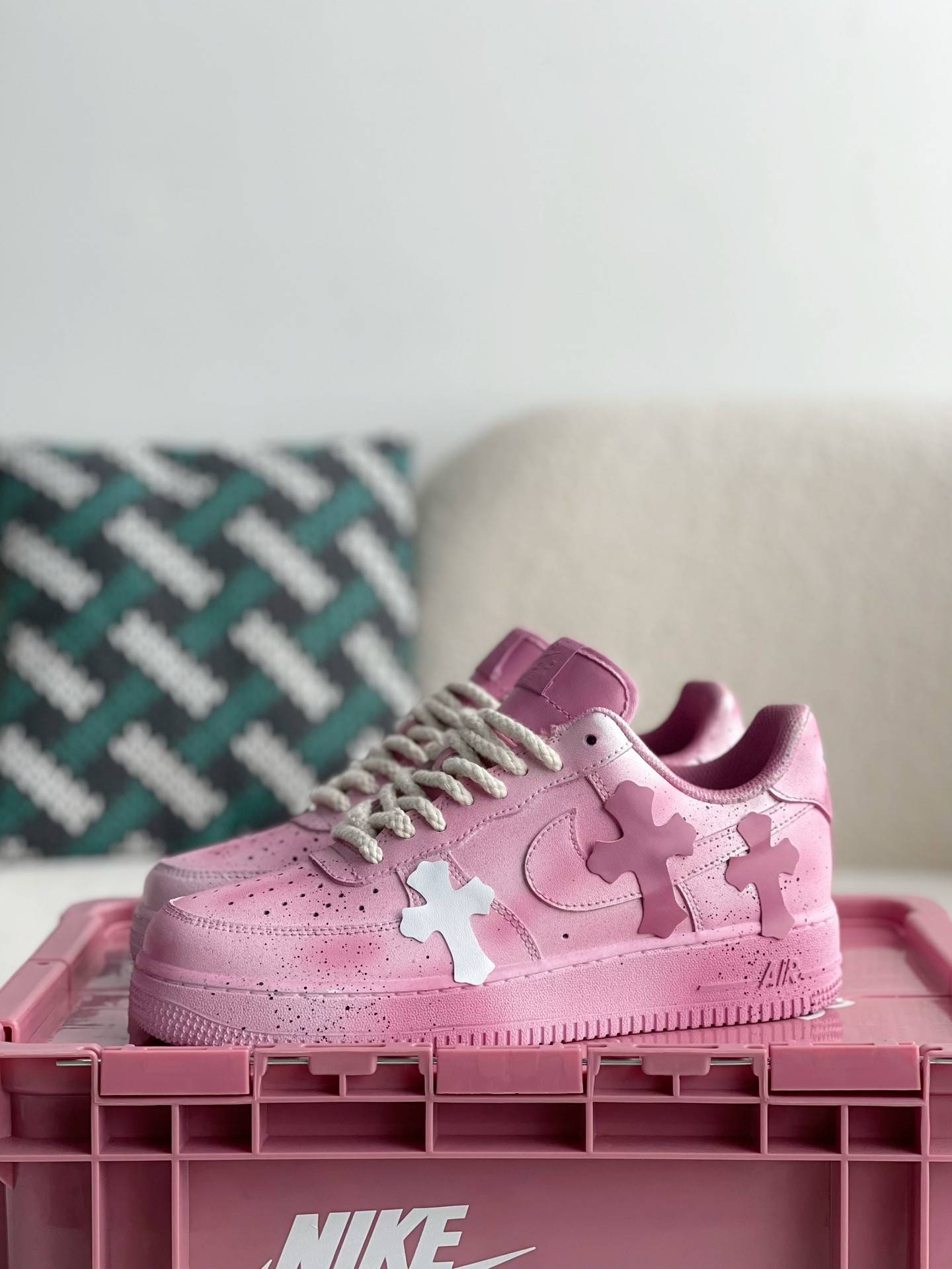 Ch*0me He**ts x nike air force 1 sneakers
