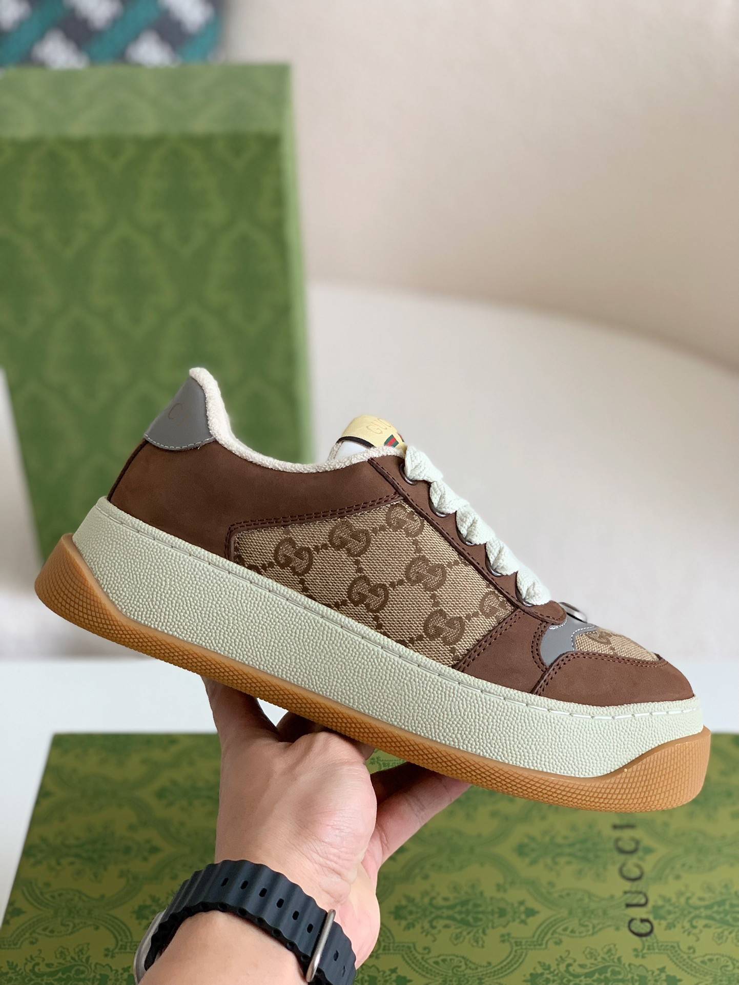 GU*Isneakers Cowhide