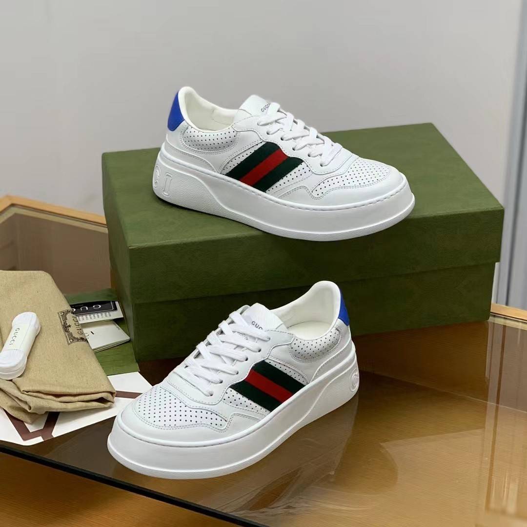 GU*Isneakers Cowhide+Breathable mesh