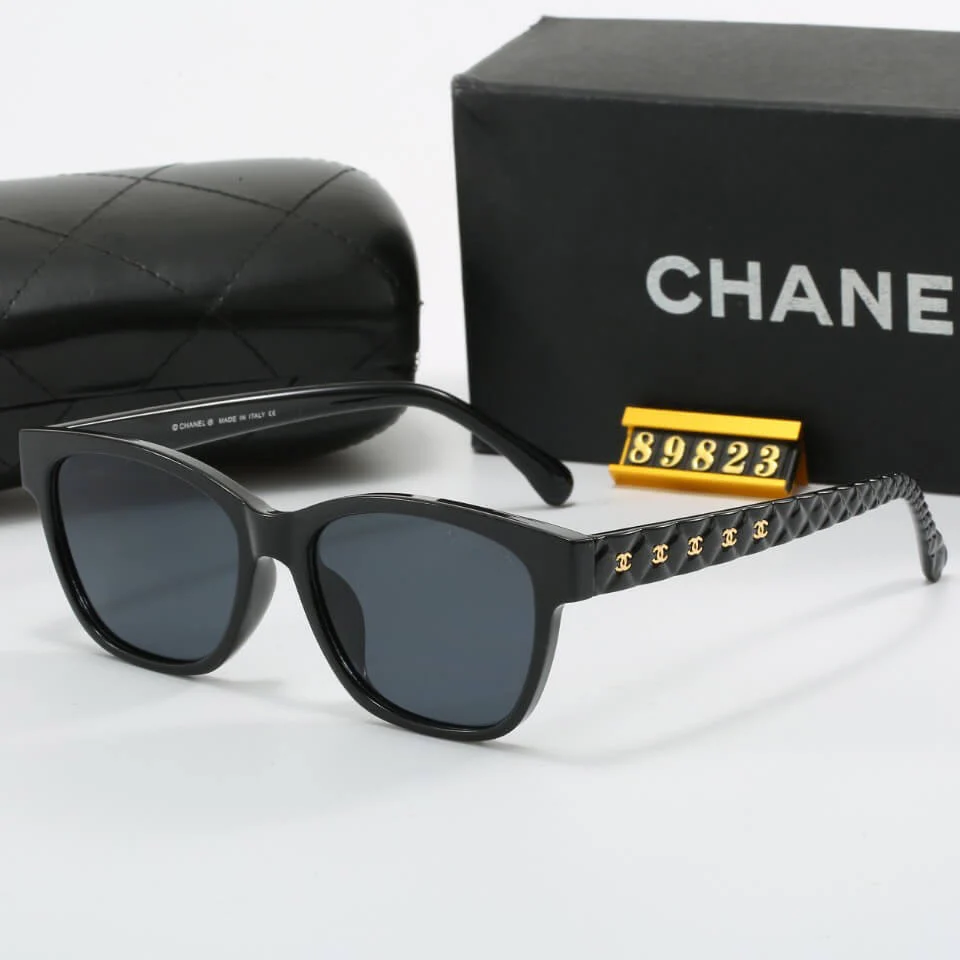 elegant style Di*m*nd pattern temple sunglasses