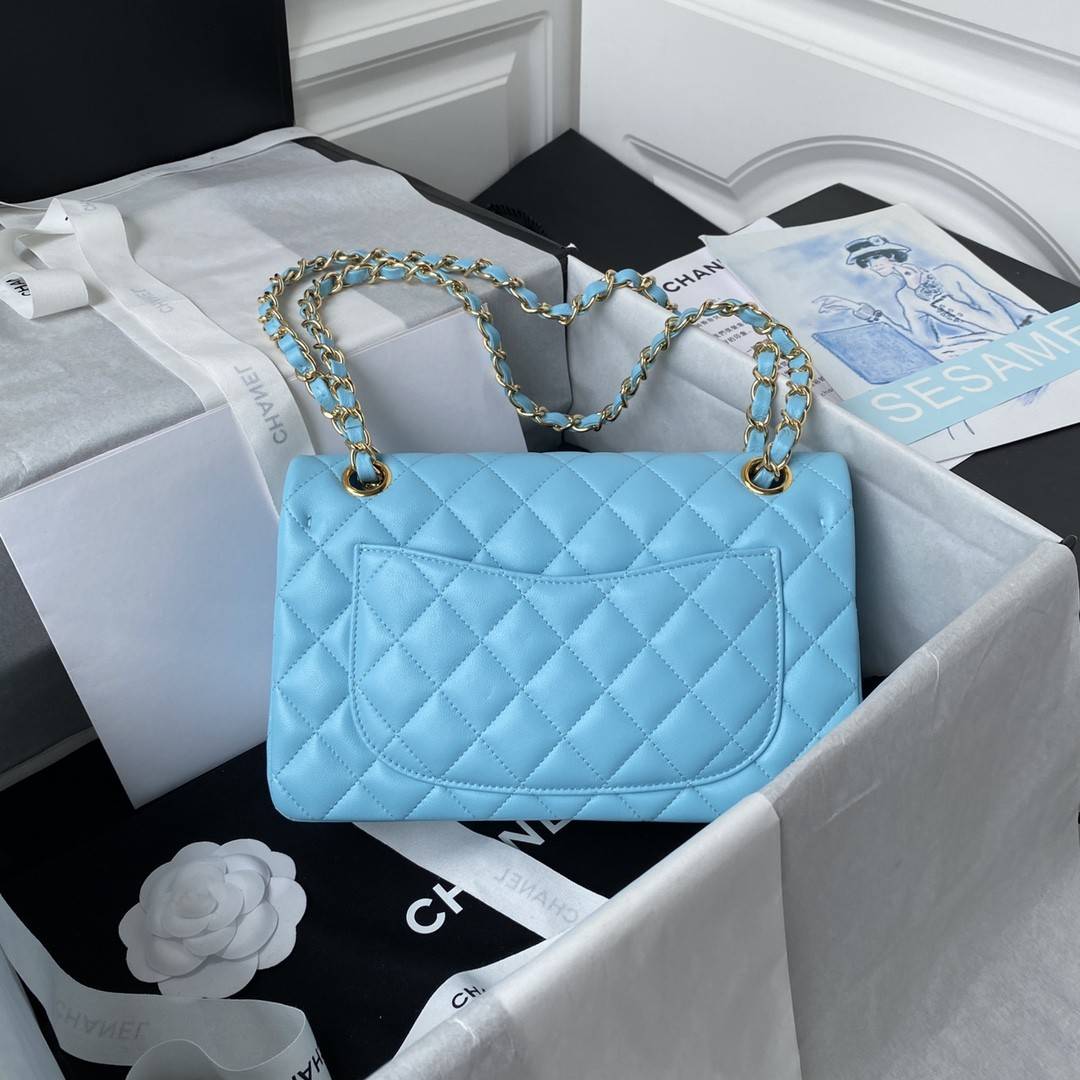 CH*ELClassic Flap Bag A01113, Top Quality, Medium Size: 23cm