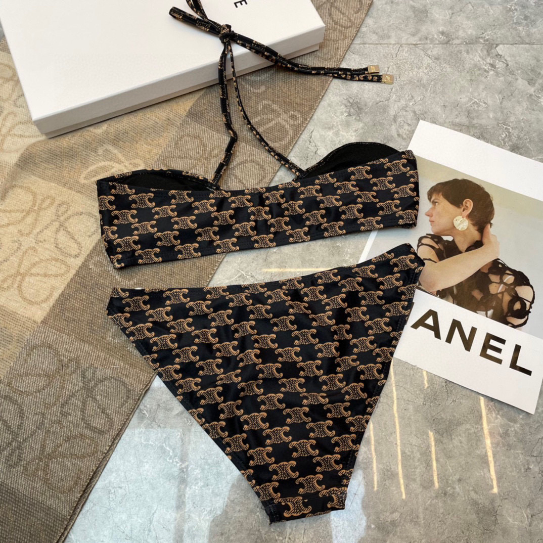 CELINE new elegant style old flower series bikini