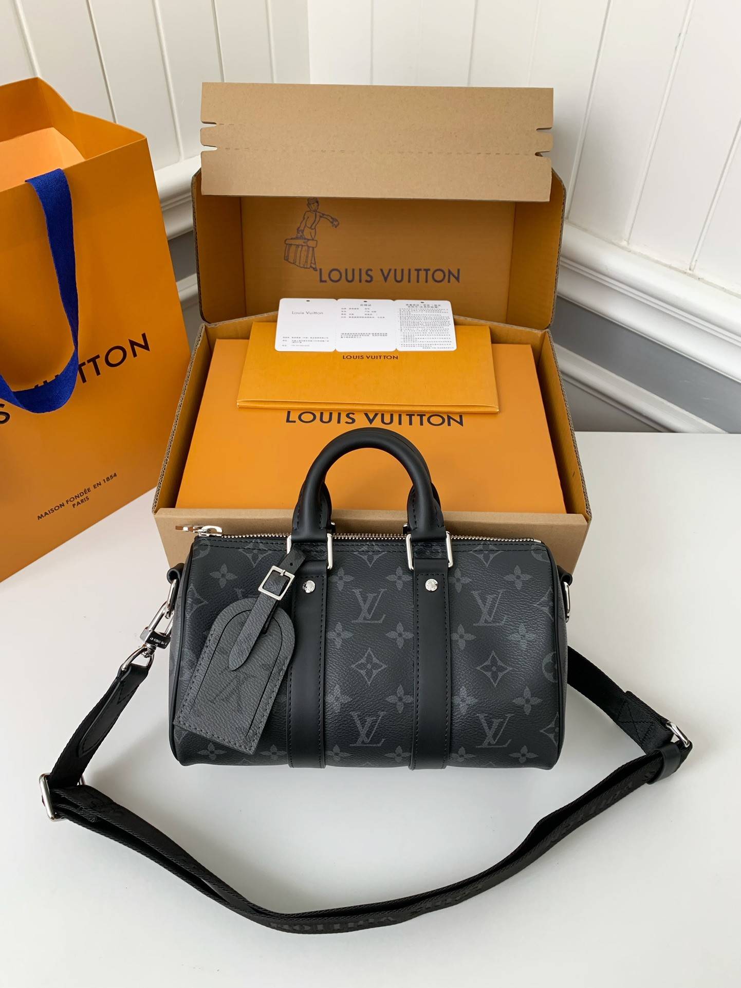 L*V KEEPALL BANDOULIERE 25 Handbag M46271, Top quality Size: 25 * 15 * 11cm