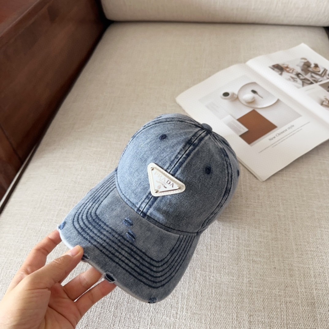 [#4814」 Prada baseball cap peaked ca p hat