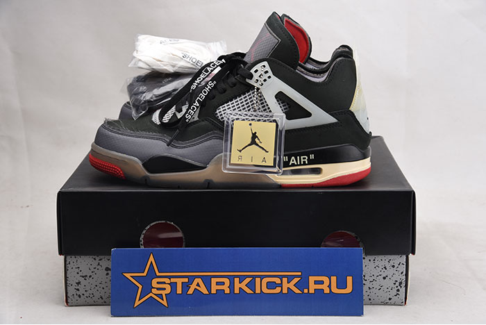 OFF WHITE x Air Jordan 4 “Bred” CV9388 001