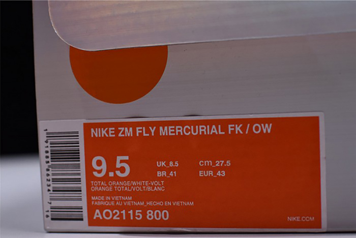 Nike x Off-White Zoom Fly Mercurial Flyknit Total Orange MENS AO2115-800