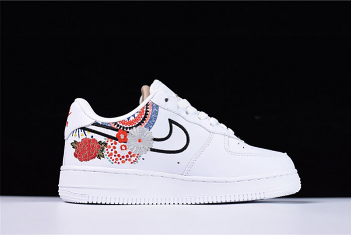 Nike Air Force 1 07 LNY QS Lunar New Year White  Flowers WOMENS  AJ8298-100