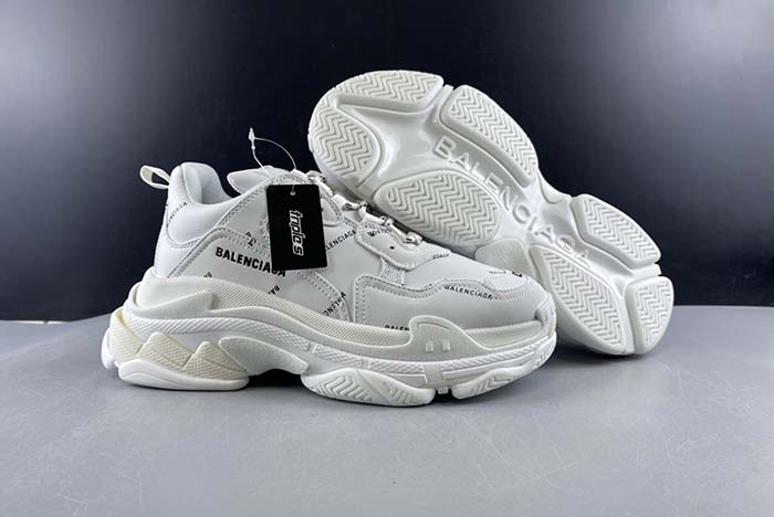BALENCIAGA TRIPLE S TRAINERS WHITE LETTERS 541624 W09O1 8013