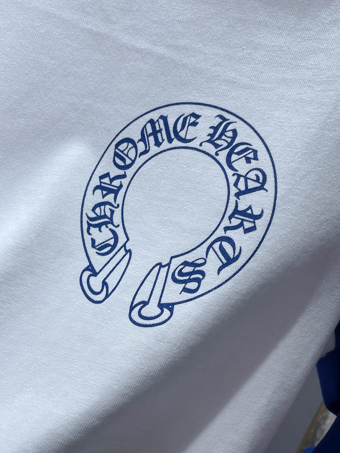 Ch*0me He**ts unisex ch raglan sleeve long-sleeve t-shirt - round neck, blue/white