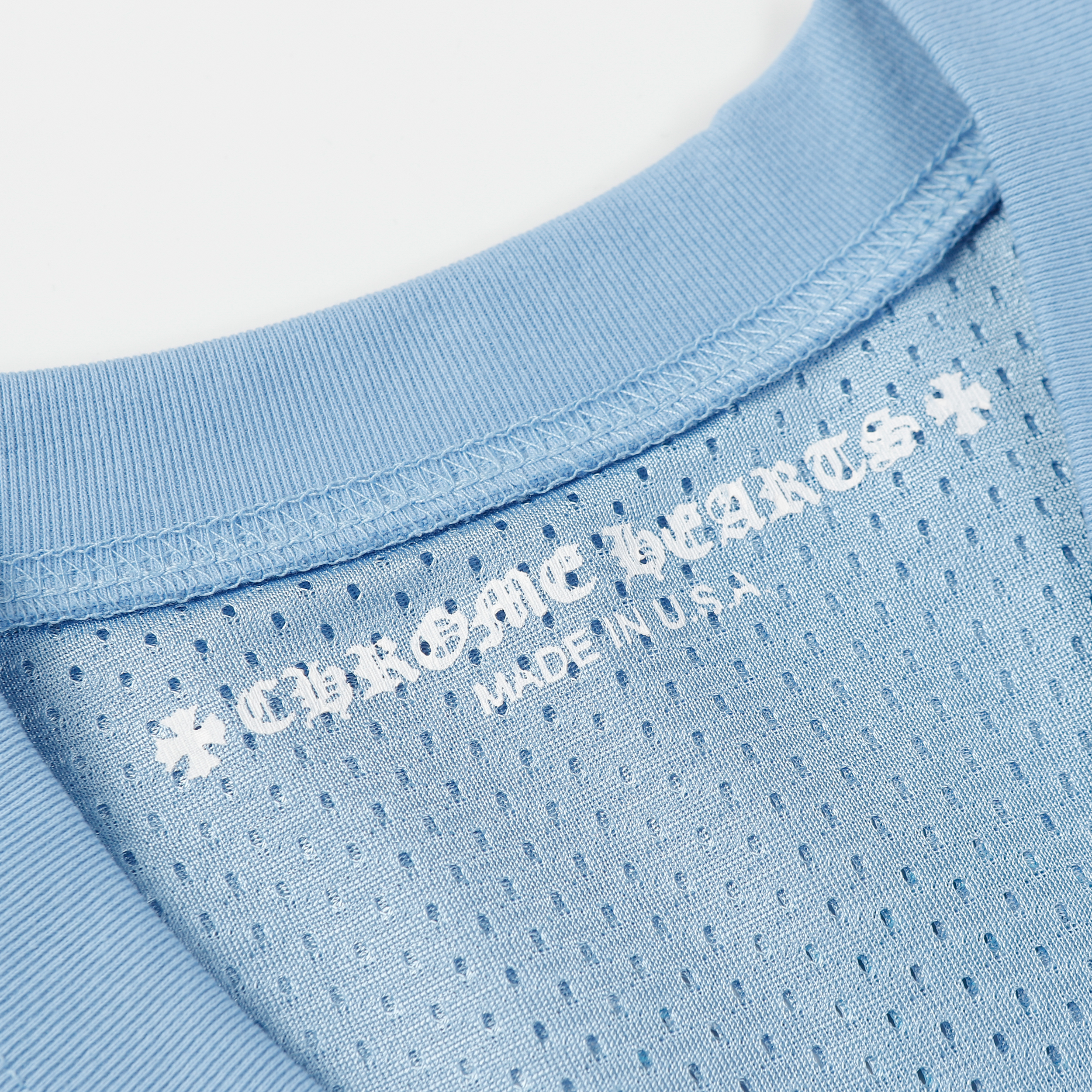 Ch*0me He**ts ice hockey collection silver-plated floral sleeve long sleeve t-shirt - unisex light blue