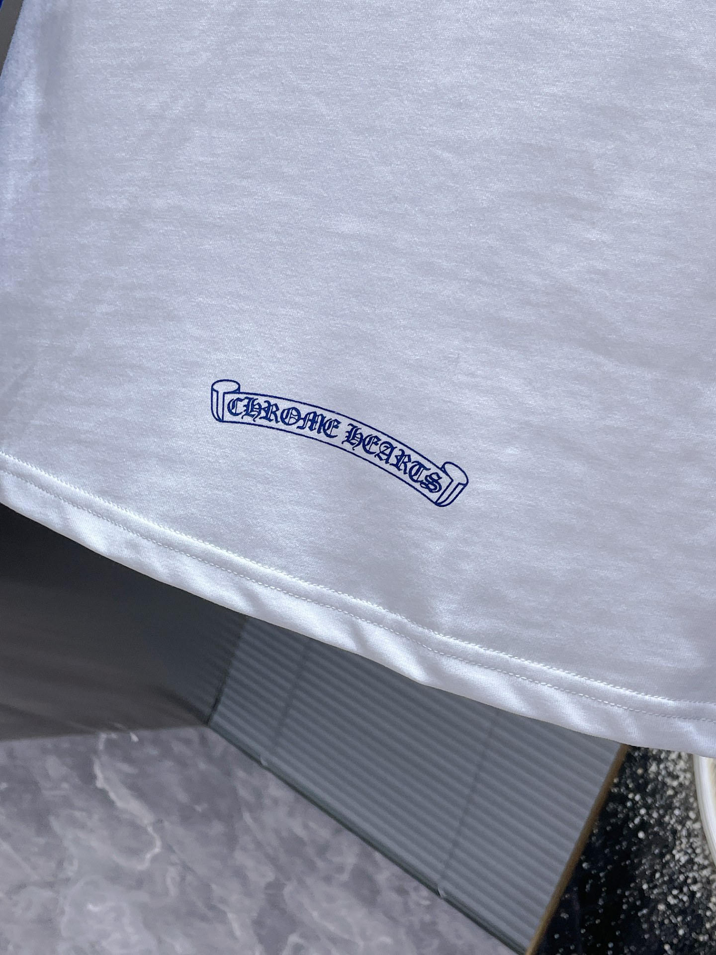 Ch*0me He**ts unisex ch raglan sleeve long-sleeve t-shirt - round neck, blue/white
