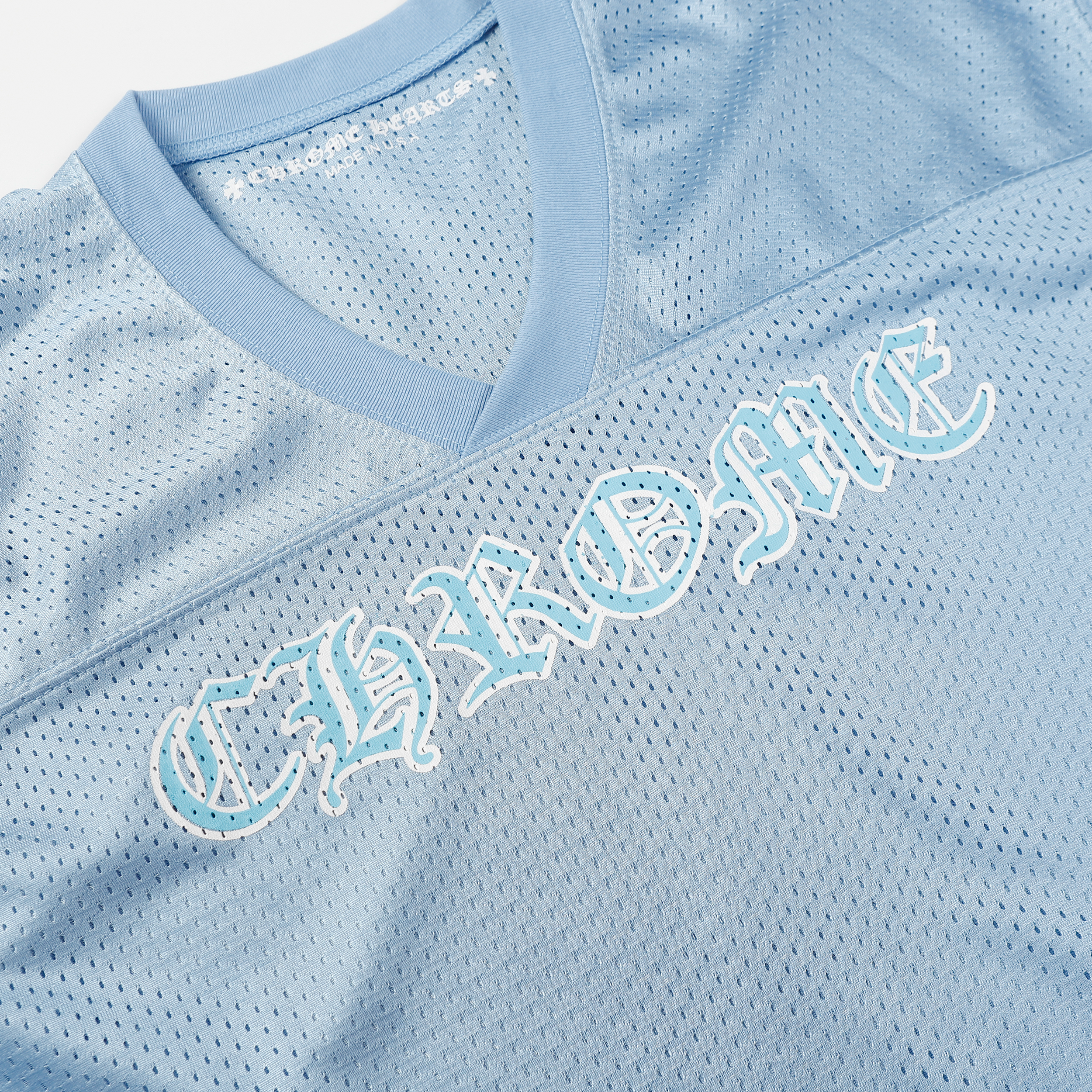 Ch*0me He**ts ice hockey collection silver-plated floral sleeve long sleeve t-shirt - unisex light blue