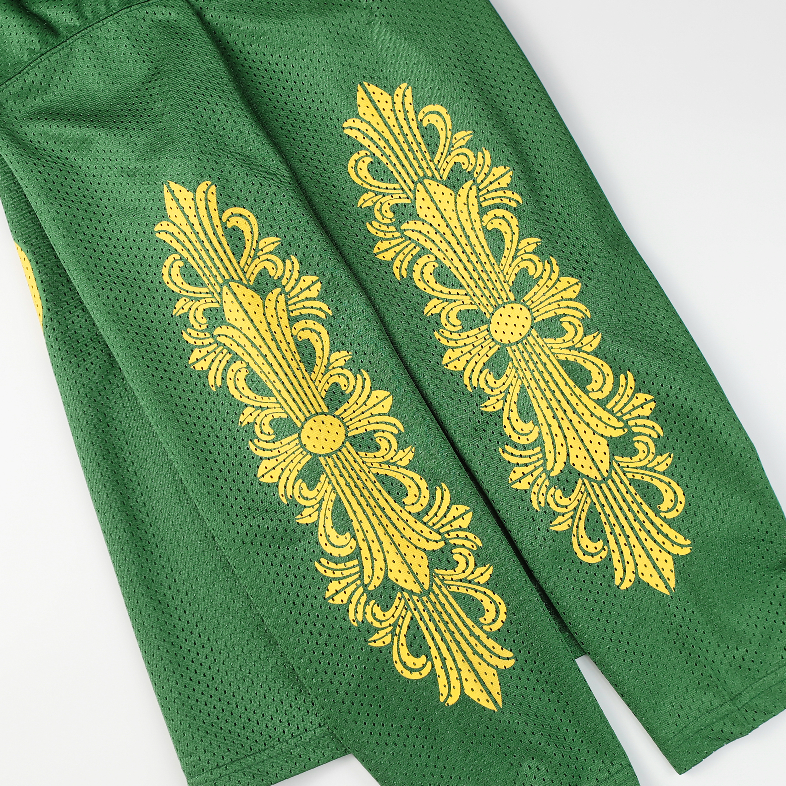 Ch*0me He**ts ice hockey collection silver-plated floral sleeve long sleeve t-shirt - unisex green