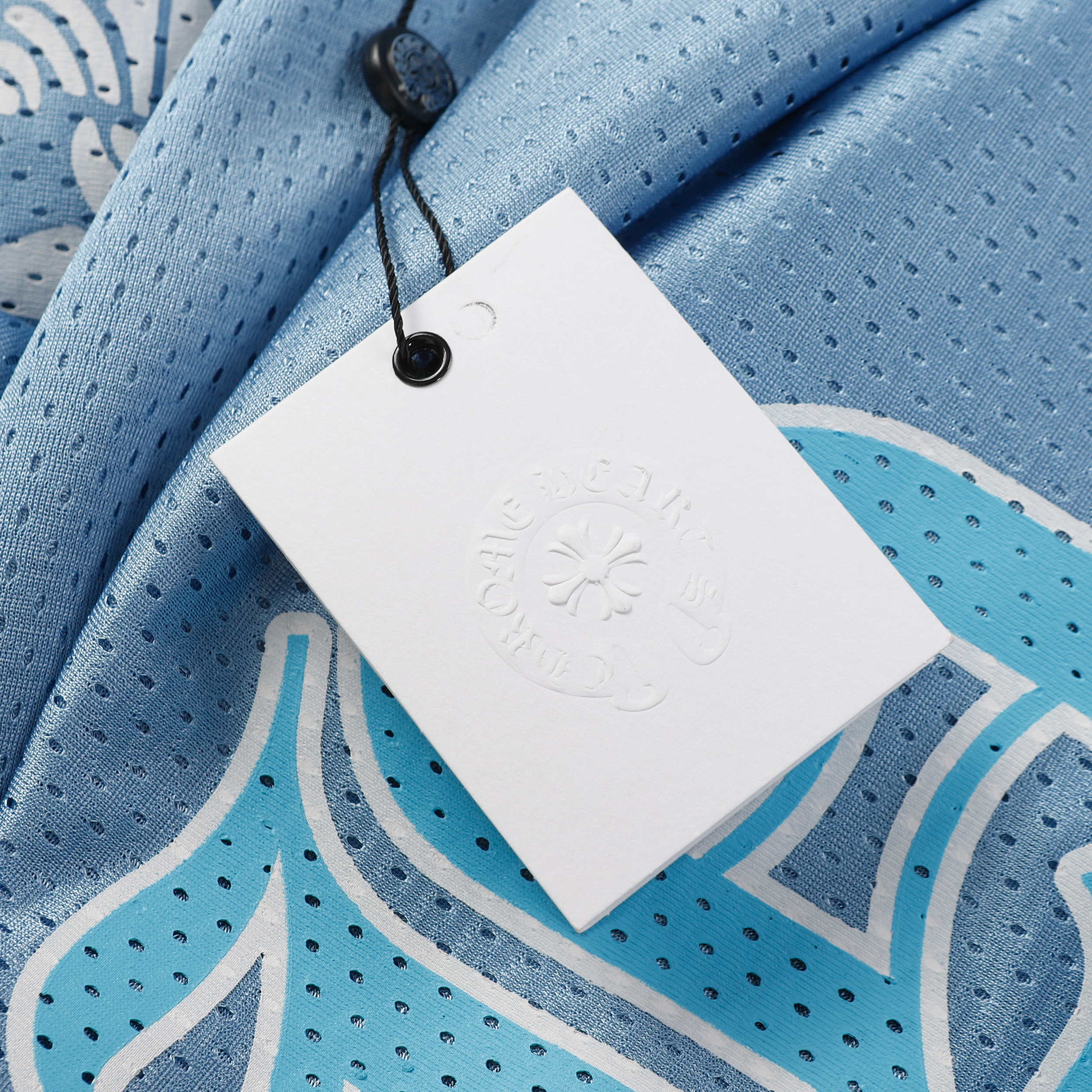 Ch*0me He**ts ice hockey collection silver-plated floral sleeve long sleeve t-shirt - unisex light blue