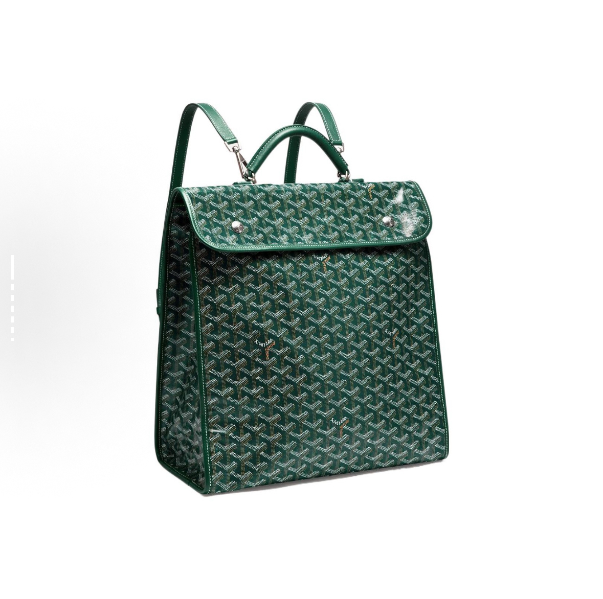 GOYARD Saint Léger Monogram Y-Pattern Foldable Multi-Pocket Large Capacity Canvas & Calfskin Tote/Backpack, Medium Size, Unisex Couple Style